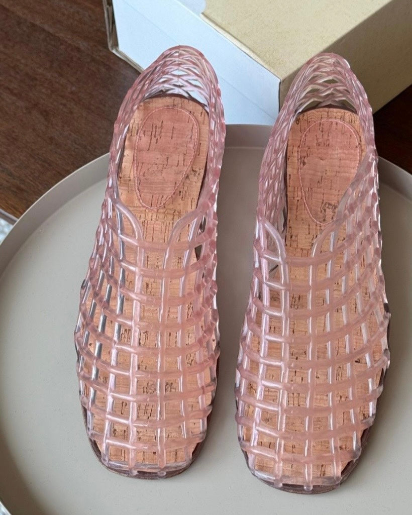 Jelly shoes roses