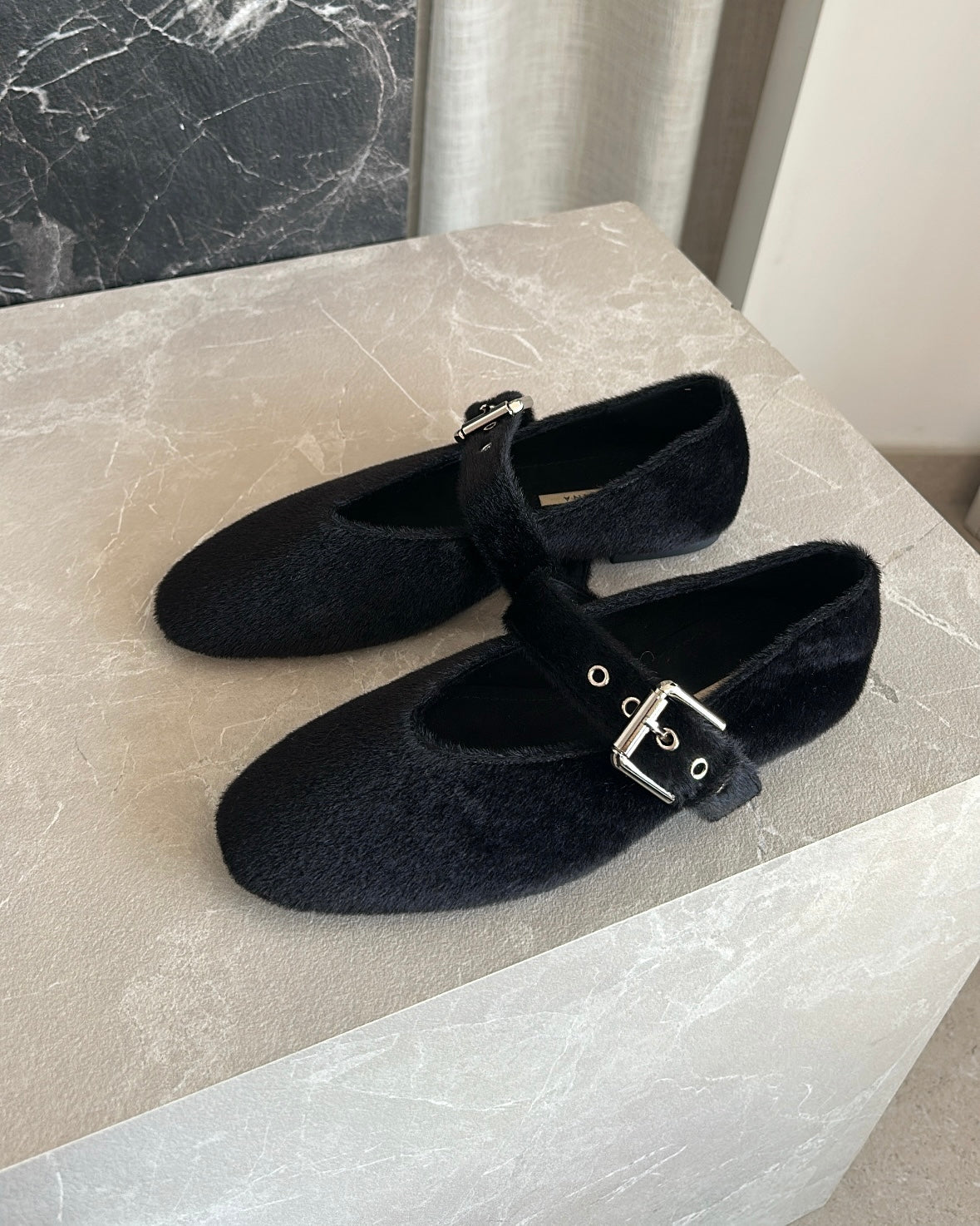 Ballerines fourrure Hermine