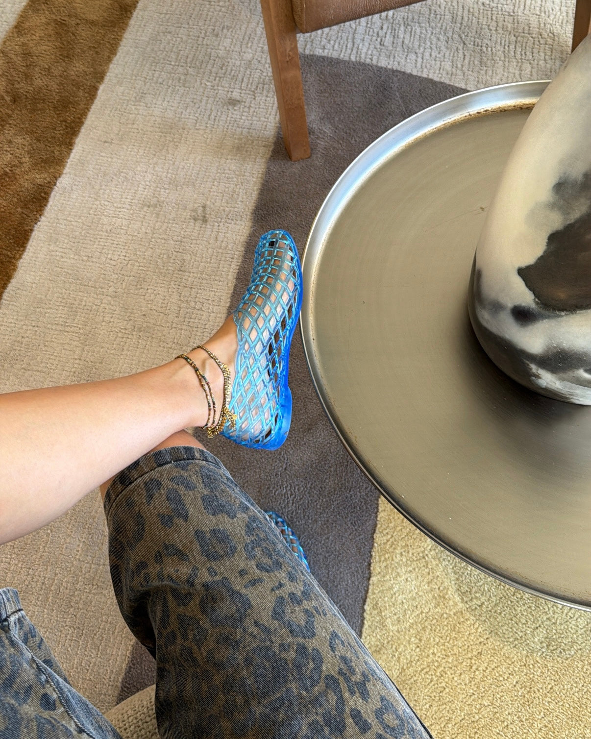 Jelly shoes bleues