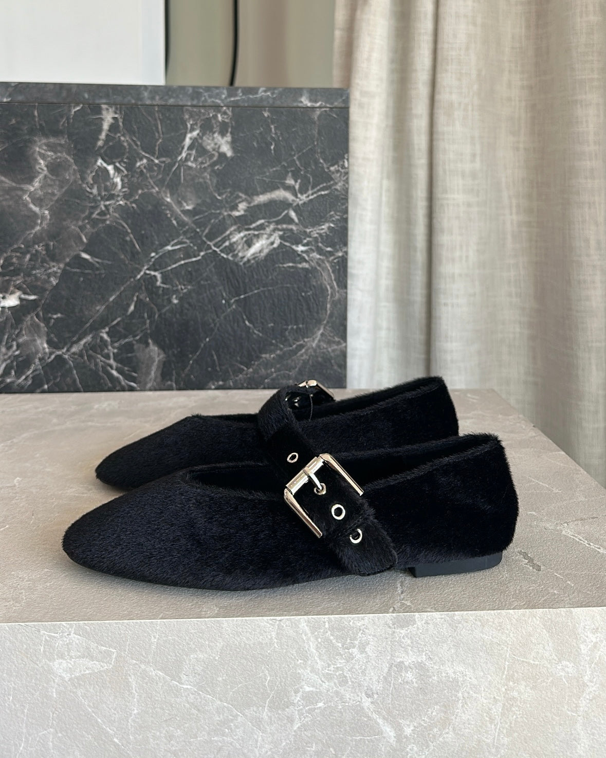 Ballerines fourrure Hermine