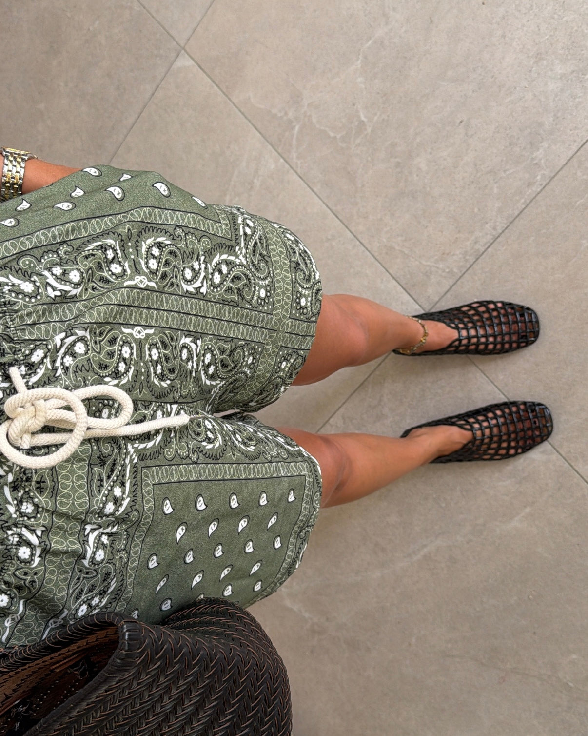 Short Paco kaki