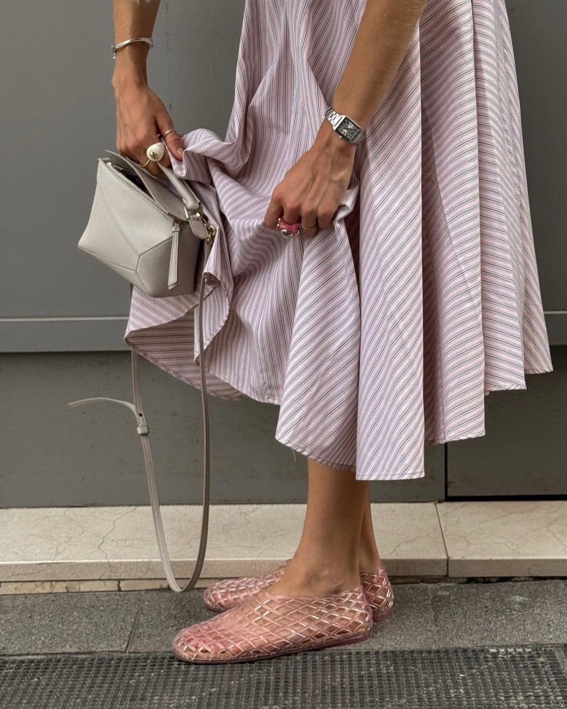 Jelly shoes roses